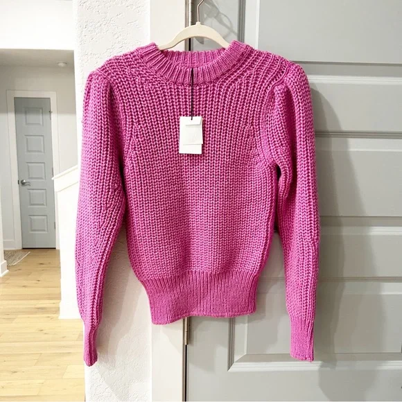NWT Isabel Marant Pleane Pink Woven Sweater - Picture 4 of 8